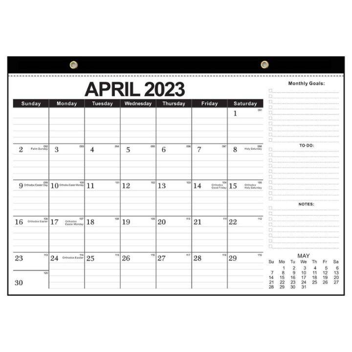 Mini Desk Pad Calendar 20222023 Calendar Black English Classic Style
