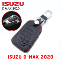 （SSKLO STORE ）ซองกุญแจหนัง All-New ISUZU D-MAX 2020 รุ่น Smart Key หนังแท้ เดินด้ายแดง โลโก้โลหะ