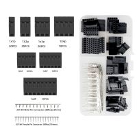 Dupont Connector 2.54mm Wire Jumper Pin Header Connector Housing Kit Male Crimp Pins+Female Pin Connector Terminal Pitch Box kit