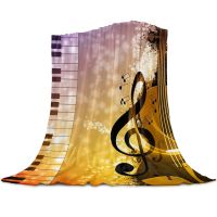 2023 Piano Cello Music Note Blanket Mat Coral Fleece Throw for Bed Home Bedroom Sheet Kids Aldult Flannel Blankets