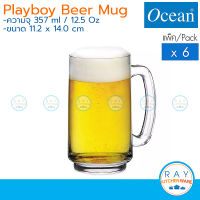 Ocean แก้วเบียร์ 357 ml (6ใบ) Playboy Beer Mug P00140 โอเชียน แก้วเครื่องดื่ม แก้วเพลย์บอย