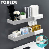 YOREDE ชั้นวางห้องน้ำด้านบนชั้นเก็บของในห้องน้ำที่ถอดออกได้ Punch-Free Washstand ชั้นวางของออแกไนเซอร์ชุดอุปกรณ์ห้องน้ำ