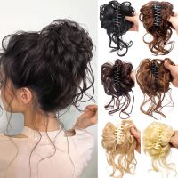 Synthetic curly hair wigs Messy Claw Chignon Clip Hair Bun Curly Wig Tail Extension Hairpiece