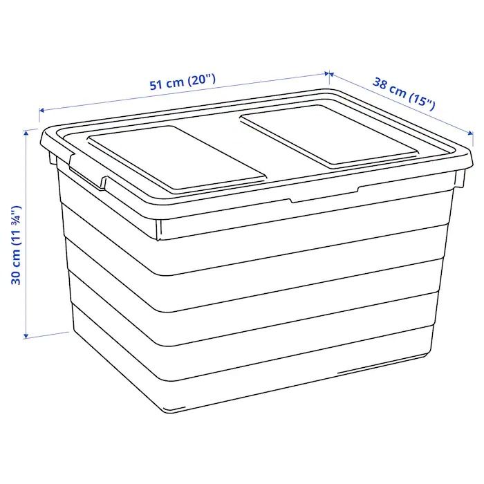 กล่องเก็บของพร้อมฝา-สีเทา-เขียว-19x26x15-ซม-กล่องเก็บของใต้เตียง-กล่องใส่ของมีฝาปิด-ฝาล็อกได้-วางซ้อนได้-พลาสติกหนา-แข็งแรง
