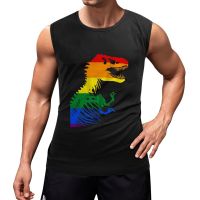 New LGBT Rex Tank Top Men sleeveless tee Mens summer t-shirt