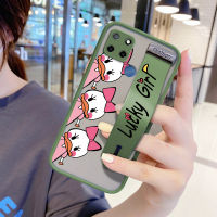 UCUC เคสโทรศัพท์เคสสำหรับ Realme C25S C25/ Realme C12เคสมือถือ เคสโทรศัพท์ เคส Grils (สายรัดข้อมือ) กันกระแทก Frosted การ์ตูนน่ารัก Daisy เป็ดนุ่มขอบฝาครอบเลนส์ป้องกันเลนส์ Ultra บาง