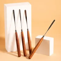 Wood Handle Nail Art Gel Spatula Japan Style Nail Resin Gel Glue Mixing Stick Color Mixing Blending Tool Steel Rod Manicure Tool Adhesives Tape