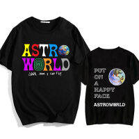 Astroworld Tour พิมพ์อะนิเมะน่ารักเสื้อยืดแฟชั่นมังงะ Tshirt ผ้าฝ้าย100 Aesthetic Tee-Shirt High Street ผู้ชายผู้หญิง T-Shirt