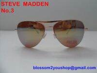 แว่นกันแดด  STEVE MADDEN No.3 ทรง  Avaitor  ปรอทน้ำตาลทอง ใหม่แท้ 100%  จากอเมริกา