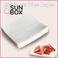 SUN BOX 500PCS บางและบาง โปร่งใสโปร่งใส ห่อด้วยพลาสติก เคลือบน้ำตาล คุกกี้อบขนม ลูกอมตังเม แผ่นกระดาษห่อ กระดาษไขข้าวเหนียว