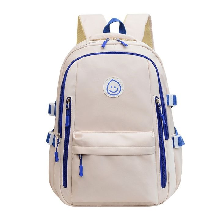 กระเป๋านักเรียน-preppy-สำหรับแฟชั่นเป้สะพายหลังกระเป๋าเป้สะพายหลังวัยรุ่นสีทึบง่าย