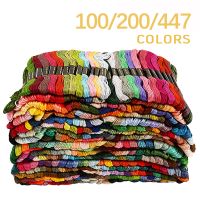 100/200/447pcs Mix Colors Embroidery Thread Cotton Sewing Skeins Craft Cross Stitch Floss Kit Line DIY Tools Make Bracelets