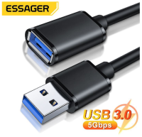 Essager สายต่อไฟ USB ชายกับหญิง USB3.0สายพ่วงแล็ปท็อปสำหรับสมาร์ททีวี USB3.0สายข้อมูล Extensor