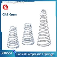 1-10Pcs Tower Springs Conical Cone Compression Spring Taper Pressure Spring 304 Stainless Steel Wire Diameter 1mm