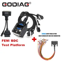 GODIAG FEM/ BDC Test Platform for BMW FEM/ BDC Programming and Godiag OBD2-DB25 Cable Works Together With Colorful Jumper Cable