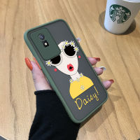 เคส Hpcase สำหรับ Vivo Y02A Y02T แว่นตาการ์ตูนน่ารักเคสโทรศัพท์สำหรับหญิงสาวน่ารักขอบนิ่มมีน้ำค้างแข็งโปร่งใสเคสแข็งกันกระแทกคลุมทั้งหมดปกป้องกล้อง