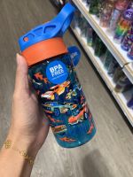 กระติกน้ำ กดเปิด เล็ก 430 มล. Smiggle junior bottle Flip spout-รถ