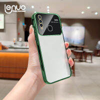 Lenuo ตัวป้องกันฟิล์มเลนส์เคสสำหรับ VIVO แบบใสใหม่หรูหรา Y17 Y16 Y15a Y15S TPU นิ่ม Y12ฝาหลังเคสกันกระแทกแบบชุบ