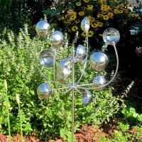 Creative Magical Metal Windmill Rotating Windmill 3D Wind Powered Kinetic Sculpture Lawn Metal Wind Spinners Outdoor Yard