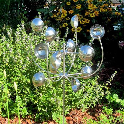 Magical Metal Windmill 3D Wind Powered Kinetic Sculpture Lawn Metal Wind Spinners Outdoor Yard
