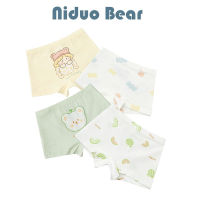 2023 กางเกงบ็อกเซอร์สาว Niduo Bear ของแท้ ชุดชั้นในเด็กผ้าฝ้ายแท้การ์ตูนสองกล่อง 827