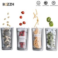 BOZZH Reusable Zipper Bag Snack Sealing Moisture Storage Bag Food Dried Fruit Storage Ziplock Moistureproof Bags