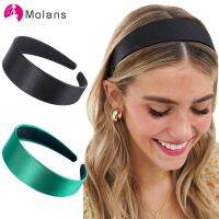 Molans New Solid Stain Headband Smooth Non-slip Wide Hair Hoops Elegant Candy Color Simple Women Hairbands Hair Accessories