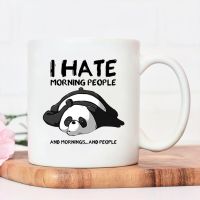 Hot Lazy Panda I Hate Morning People Print Ceramic Mug Coffee Mug Water Cup Lovely Animal Friends Casual Student Juice Mugs