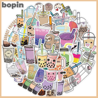 Bopin สติกเกอร์ชานมไข่มุกรูปกีตาร์กระเป๋าสติ๊กเกอร์กราฟิตี้ PVC 50ชิ้นหมวกกันน็อคใส่แล็ปท็อป