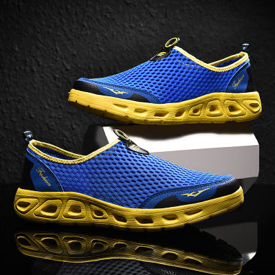 Shoes Men Sneakers Aqua Uni Casual Shoes Fashion Mesh Breathable Quick-dry Outdoor Rubber Sole Slip on Water Shoes