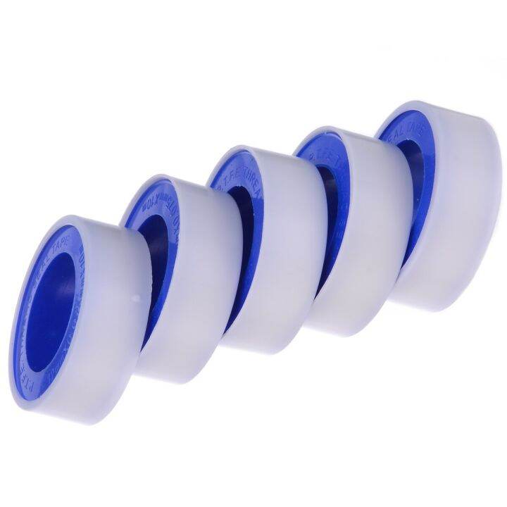 5pcs-ptfe-thread-sealing-pipe-tape-gas-water-tape-10-meters-waterproof-engineering-dedicated-duct-tap-evacuum-seal-roll-adhesives-tape