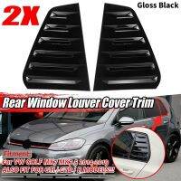 2PCS Bright Black Side Window Louvers Sun Shade Cover For-GOLF MK7 MK7.5 R 2014-2019