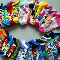 (147SHOP) สินค้าโล๊ะสต๊อก ค้างโกดัง หลุด QC ถุงเท้าเด็กทรง boat sock คละลายคละสี ถูกที่สุด เลือกลายไม่ได้ ขายส่ง ของใช้สำหรับเด็ก