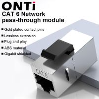 ONTi CAT6 Straight Through Network Module RJ45 Conector Information Socket Computer Coupler Cable Adapter Ethernet Keystone Jack Cables