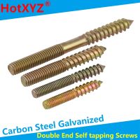 Double End Self tapping Screws Sharp-tailed Double Headed Tapping lengthen Screw Furniture Connectors grub screw M6M8 5pcs