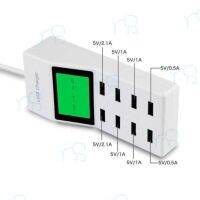 คุณภาพดี  CD-A6 Cadia USB charger ที่ชาร์จอุปกรณ์ US Plug 8 in 1 พร้อมหน้าจอ LCD รุ่น YC-CDA6 มีการรัประกันคุณภาพ  ฮาร์ดแวร์คอมพิวเตอร์