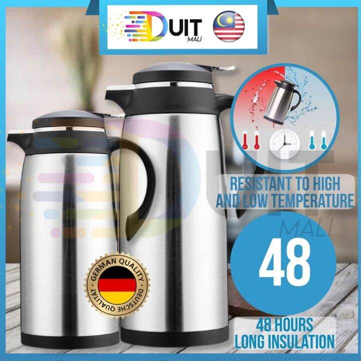 thermos Duitmali STAINLESS STEEL VACUUM GLASS LINER HOT WATER THERMOS