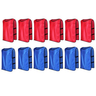 12 Pack Dodgeball Game Vests Soccer Practice Jerseys for Adults for Indoor Outdoor Playground XL