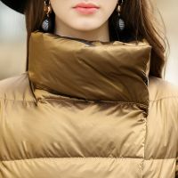 2023 Winter Down Jacket Women Parkas Coats Turtleneck Long Casual Light Warm Duck Down Double Sided Wear Waterproof Outerwear