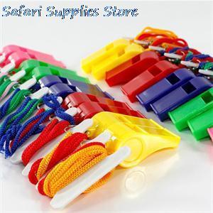 24pcs/bag Plastic Whistle With Lanyard for Boats  Raft Party Sports Games Emergency Survival All Brand New Items Survival kits