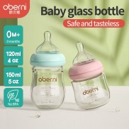 OberniBình sữa trẻ em Bình sữa sơ sinh cổ rộng bằng thủy tinh Bình sữa