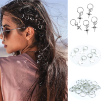 5-50PcsPack Silver Different Styles Charms Hair id Dread Dreadlock Beads Clips Cuffs Rings Jewelry Dreadlock Accessories