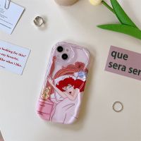 เคสโทรศัพท์ Qiqi เคสสำหรับไอโฟนเจ้าหญิงสุดน่ารัก,เคสโทรศัพท์ภาพยนตร์การ์ตูนน่ารักน่ารักป้องกันการตกสำหรับฝาหลัง11 12 13 14 Pro Max