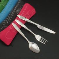 【CW】 3pcs Dinnerware Set Fork Steak Cutlery with Tableware Camping