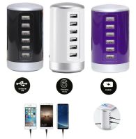 6-Port USB Charging Station Hub Desktop Smart Identification Technology for Phone,Tablets