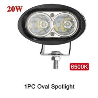 ไฟตัดหมอกแสงไฟ Led รูปไข่รถมอเตอร์ไซต์รถบรรทุก2x 12-24V 20W 4wd รถกระบะ Pickup 4X4 Atv Suv