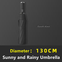 Large Size Foldable Strong Windproof Travel Umbrella Family 130cm 3 Fold Rain Storm Umbrella for Men