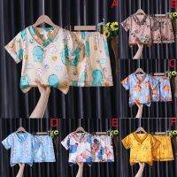 Silk Childrens Set with Print Short Sleevers