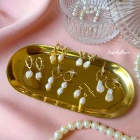 Kissmebythesun - Freshwater pearl earrings  | ต่างหูมุกน้ำจืดแท้