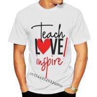 Men Tshirt Teach Love Inspire Shirt Cool Tshirt Cartoon Broadcloth